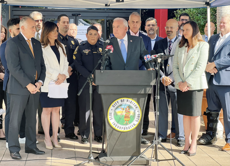 Florida Attorney General Ashley Moody Press Conference Events Congressman Carlos Gimenez