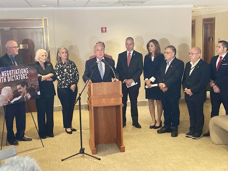 Gimenez, Diaz-Balart, Salazar, Hold Press Conference on The Biden Administration’s Negotiations with The Maduro Regime